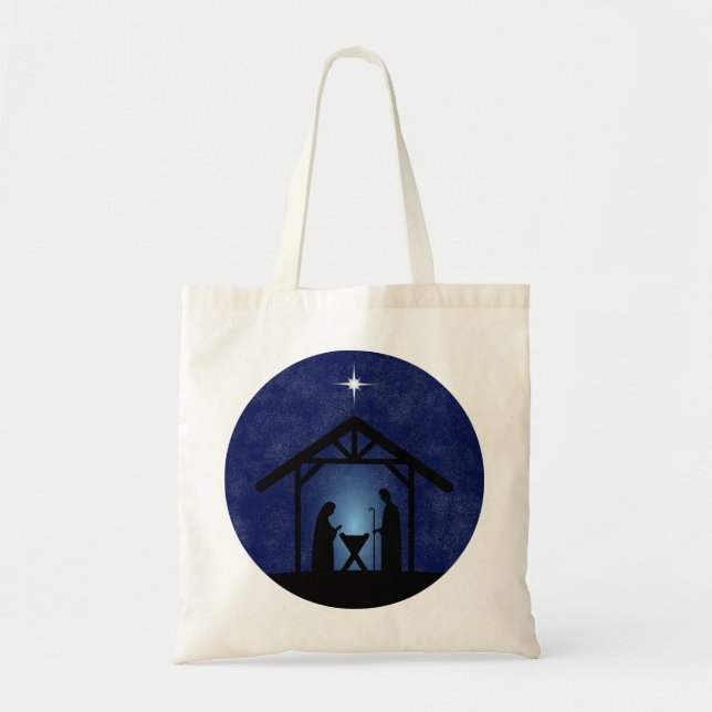 Bolsa Tote Cena de Natal Religiosa (Frente)