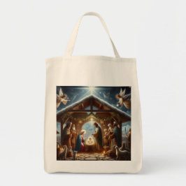 Bolsa Tote Cena de Natividade Tradicional