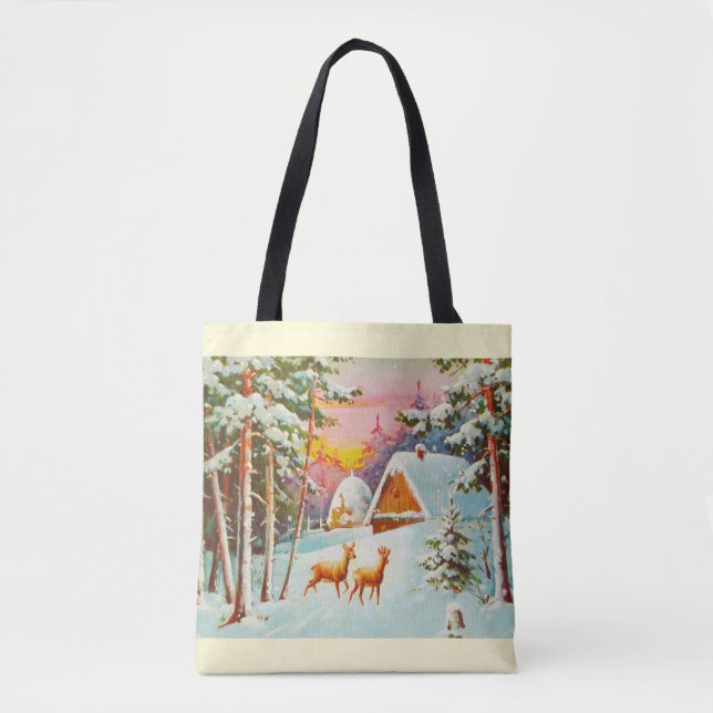 Bolsa Tote Cena de neve (Frente)