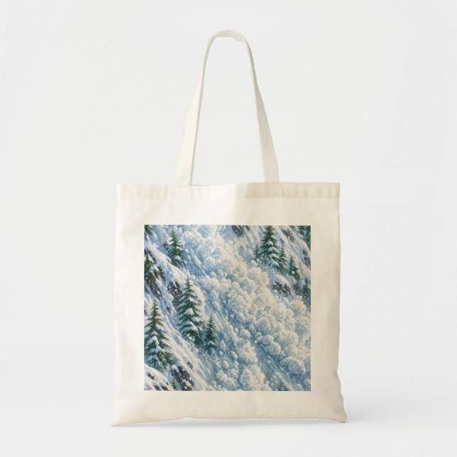 Bolsa Tote Cena de Neve na Montanha Avalanche (Frente)