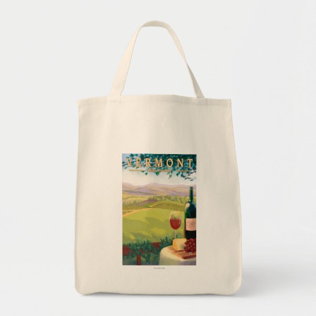 Bolsa Tote Cena de País VermontWine (Frente)