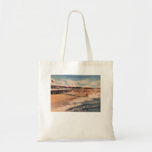 Bolsa Tote Cena de Praia, Point Pleasant NJ, Vintage