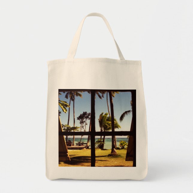 Bolsa Tote Cena de praia tropical de Fiji gtm (Frente)