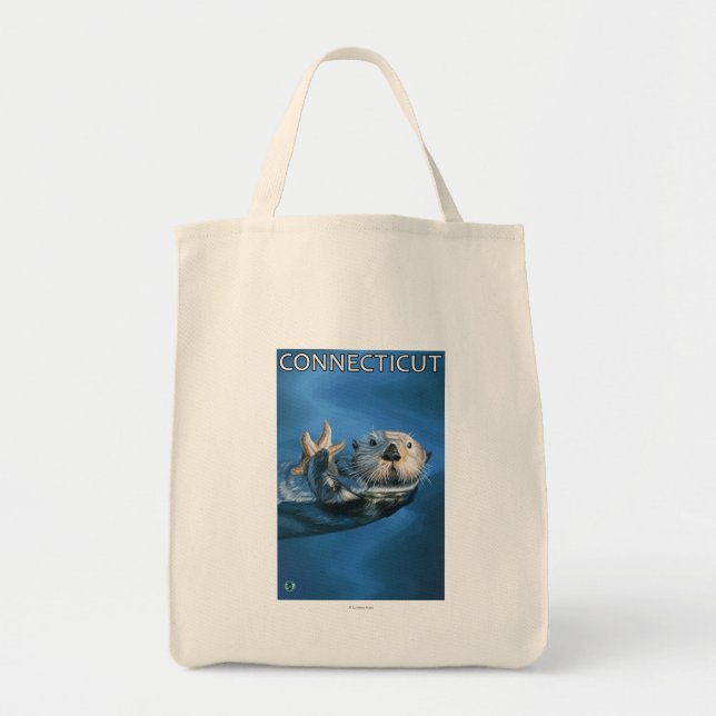 Bolsa Tote Cena Exterior do ConnecticutSea (Frente)