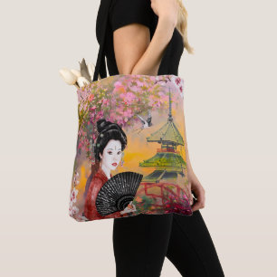 Bolsa Tote Cena Japonesa Com Mulher