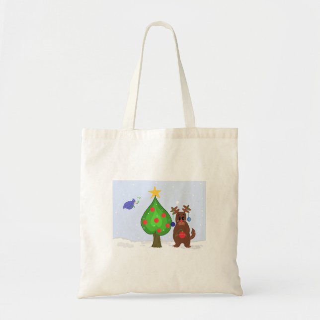 Bolsa Tote Cena Natalina Caprichosa (Frente)