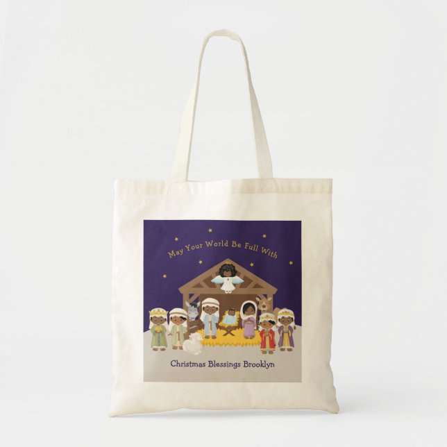 Bolsa Tote Cena Nativa Negra (Frente)