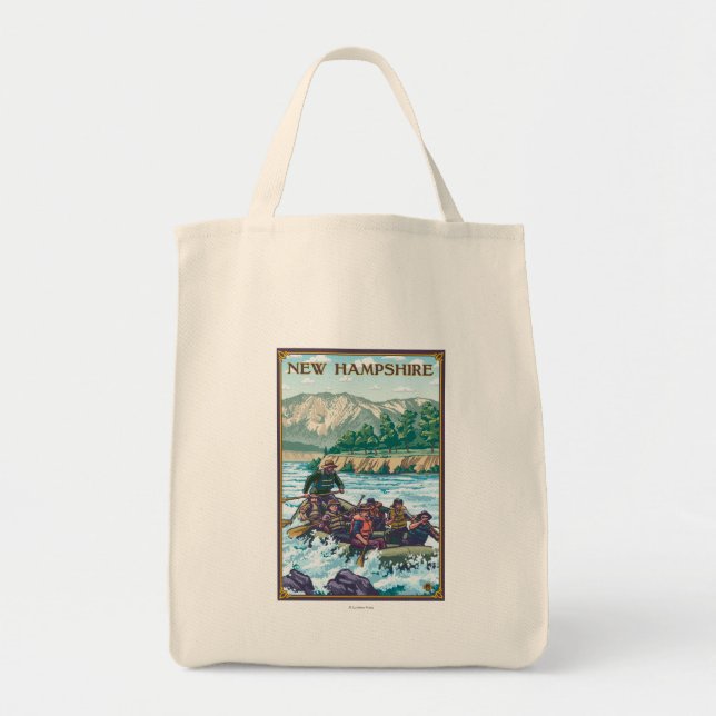 Bolsa Tote Cena Nova Hampshire River Rafting (Frente)