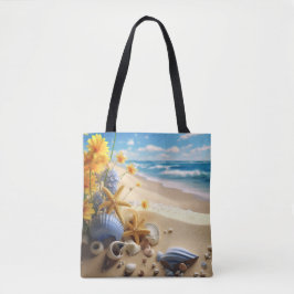 BOLSA TOTE CENA PRAIANA PACÍFICA COM CONCHAS