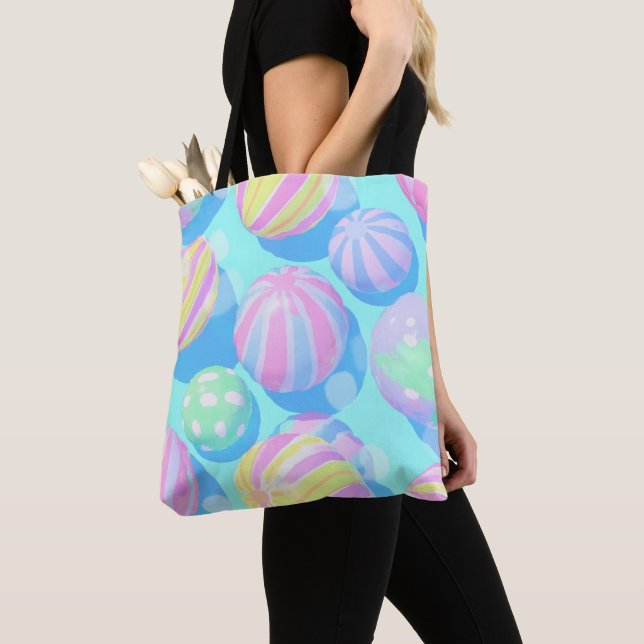 BOLSA TOTE CENA TEMÁTICA DE VERÃO E PRAIA COLORIDA (Close Up)