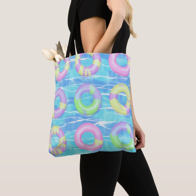 BOLSA TOTE CENA TEMÁTICA DE VERÃO E PRAIA COLORIDA (Close Up)