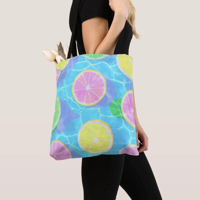 BOLSA TOTE CENA TEMÁTICA DE VERÃO E PRAIA COLORIDA (Close Up)