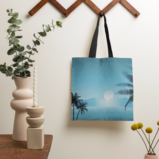 Bolsa Tote Cena Tropical Noturna (Criador carregado)