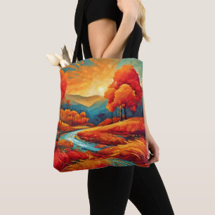 Bolsa Tote Cena Vibrante de Fall River
