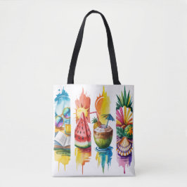 BOLSA TOTE CENAS COM PINCELADAS TEMÁTICAS DE VERÃO