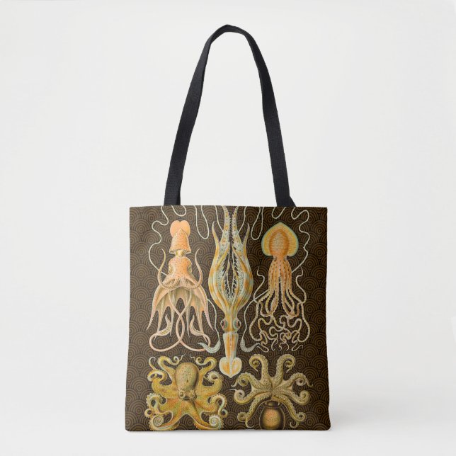 Bolsa Tote Cephalopota Octopus Natureza Marinha Lula (Frente)
