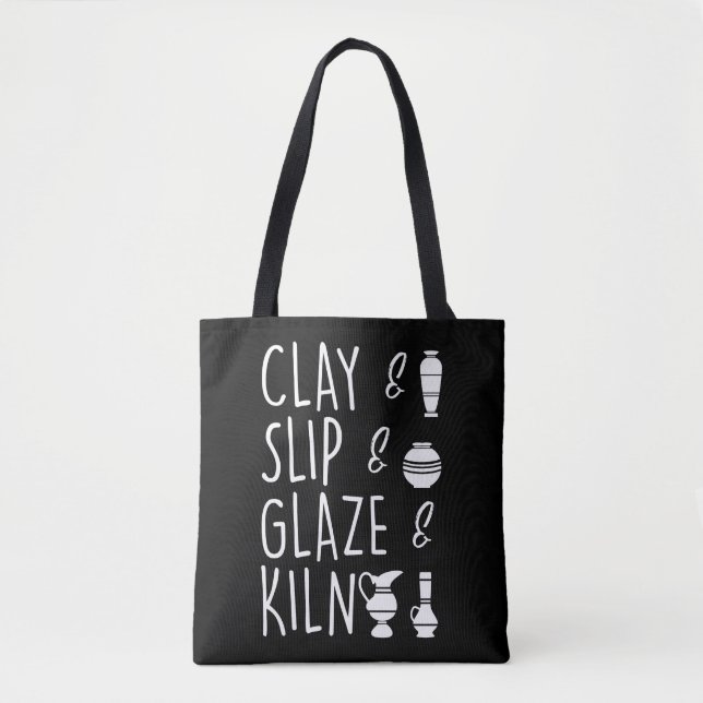 Bolsa Tote Cerâmica de Clay Slip Glaze Kiln (Frente)