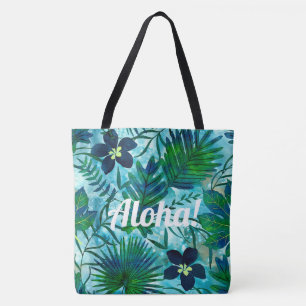 Bolsa Tote Cerceta tropical havaiana do jardim de Nalani