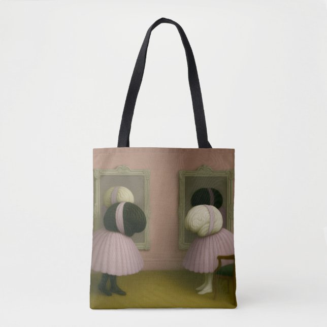 Bolsa Tote Cérebros do Balé do Lago Swan e Espelhos de Espelh (Frente)
