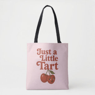 Bolsa Tote Cereja Atrevida Só um Pouco Ácido Retro Vermelho e