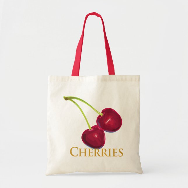 Bolsa Tote Cerejas com hastes (Frente)