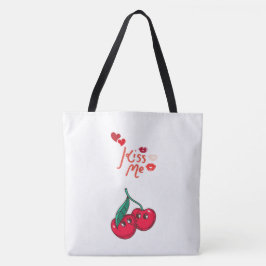 Bolsa Tote Cerejas engraçadas apaixonadas.