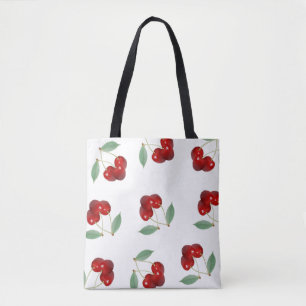 Bolsa Tote Cerejas Por Toda A Banheira De Tota De Impressão