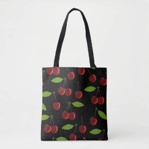 Bolsa Tote cerejas pretas