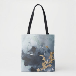 Bolsa Tote Ceruleano e Dourado