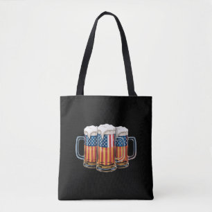 Bolsa Tote Cerveja Bandeira Americana 4 de Julho Merica Beben
