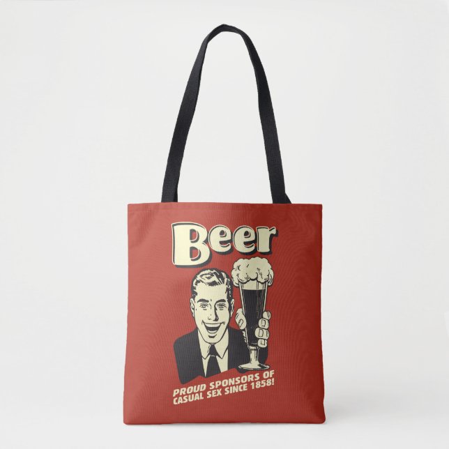 Bolsa Tote Cerveja: Orgulhosos Patrocinadores Sexo Casual (Frente)