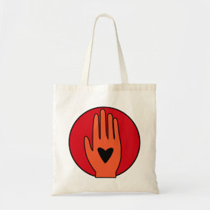 Bolsa Tote Cessar-fogo agora mão design gráfica palestiniana