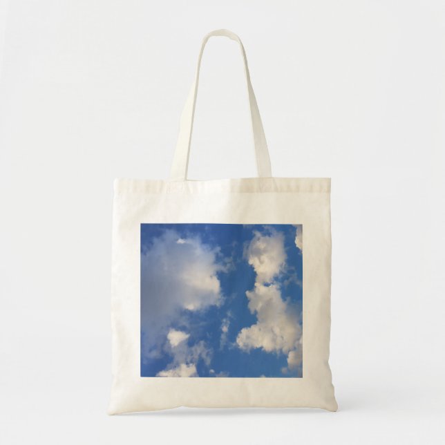 Bolsa Tote Céu Azul Chic e Nuvens Cutas (Frente)