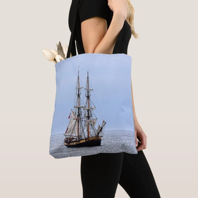 Bolsa Tote Céu Azul de Schooner Náutico (Close Up)