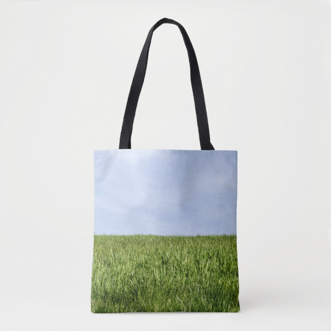 Bolsa Tote Céu Azul E Grama Verde (O Dia Da Terra É Todos Os  (Frente)