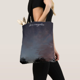 Bolsa Tote Céu solar de inverno com estrelas