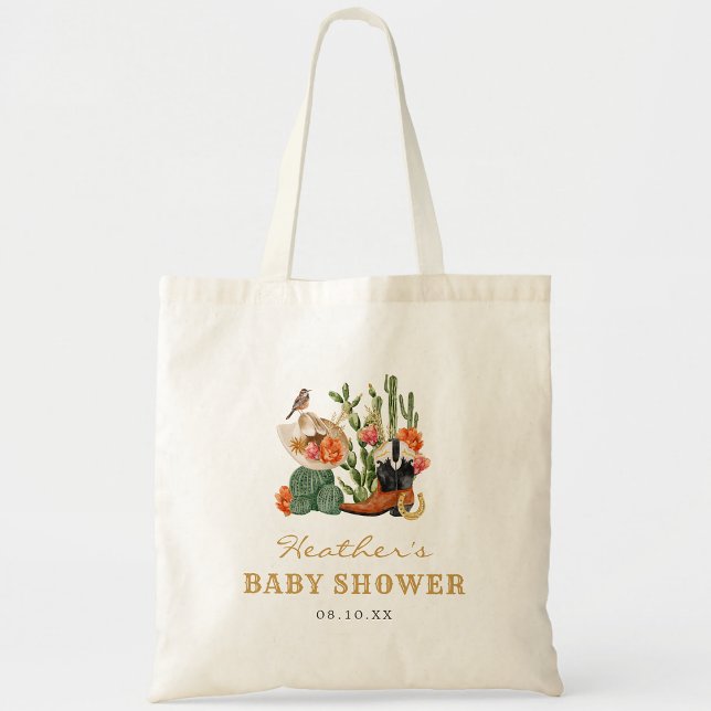 Bolsa Tote Chá de Bebê à Ocidental (Boho Western Baby Shower Tote Bag by Painted Paperie
)