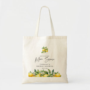Bolsa Tote Chá de Bebê de Noiva de Limão Cítrico de Verão Mod