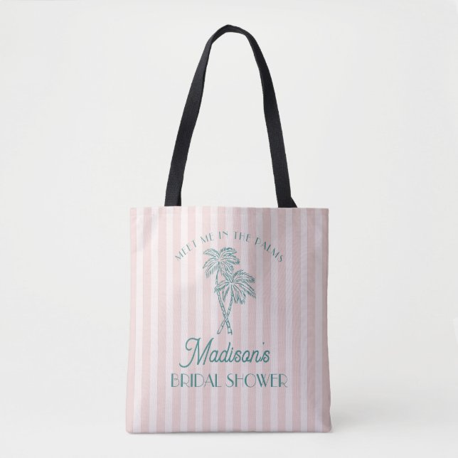 Bolsa Tote Chá de Bebê de Noiva de Praia Pastel de Spring Ros (Frente)