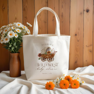 Bolsa Tote Chá de Bebê do Caubói Floral do País Selvagem do O