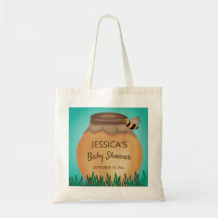 Bolsa Tote Chá de Bebê do Doce Pote de Mel e Abelha