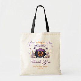 Bolsa Tote chá de fraldas de bebê do halloween obrigado