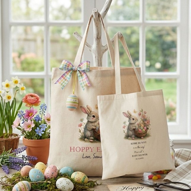 Bolsa Tote Chá de fraldas de Flor Selvagem de Páscoa Algumas (Criador carregado)