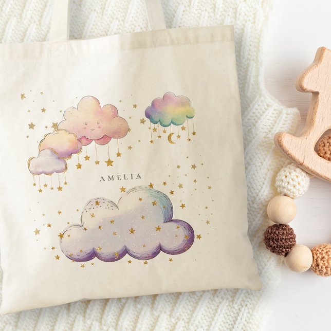 Bolsa Tote Chá de fraldas de Garota Cloud Star (Criador carregado)