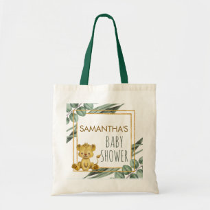 Bolsa Tote Chá de fraldas de Leão Eucalipto Safari Selva