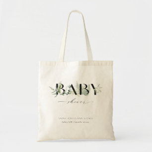 Bolsa Tote Chá de fraldas de Script Succulent Dusky Leafy Fe