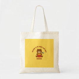 Bolsa Tote Chá de fraldas do Tema do Urso Bonito
