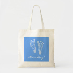 Bolsa Tote Chá de fraldas giro É um menino Blue Baby Pegpri