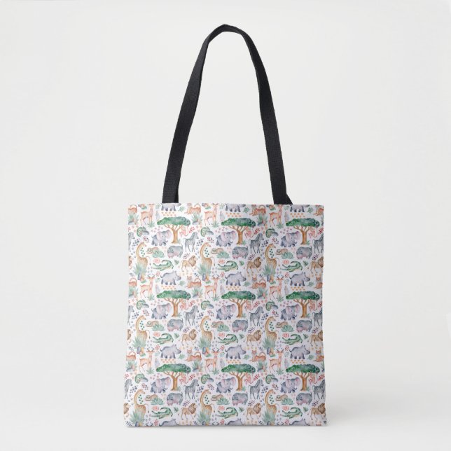 Bolsa Tote Chá de fraldas Tropical Selle Safari Animal (Frente)
