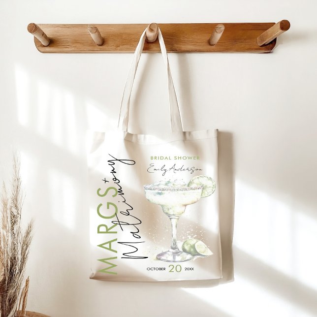 Bolsa Tote Chá de Noiva Elegante com Margaritas Modernas e Ca (Criador carregado)